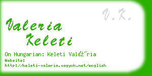 valeria keleti business card